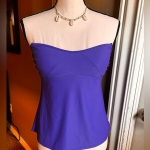 Strapless Purple Swim Top